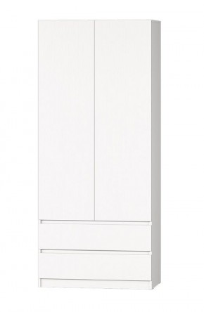МС "Хилтон" Шкаф №3 900 (Белый текстурный) в Челябинске - cheliabinsk.ok-mebel.com | фото