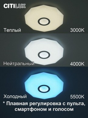 Накладной светильник Citilux Диамант Смарт CL713A30G в Челябинске - cheliabinsk.ok-mebel.com | фото 4