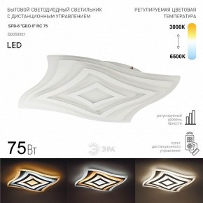 Накладной светильник Эра  SPB-6 GEO 6 RC 75 в Челябинске - cheliabinsk.ok-mebel.com | фото 2