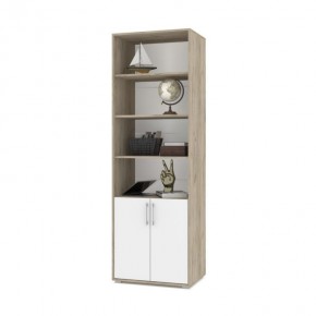 ОЛИВИЯ О21 Шкаф-стеллаж (дуб серый/белый) в Челябинске - cheliabinsk.ok-mebel.com | фото