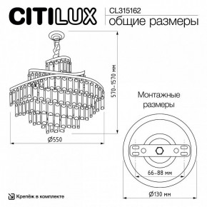 Подвесная люстра Citilux Naiad CL315162 в Челябинске - cheliabinsk.ok-mebel.com | фото 7