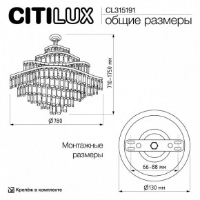 Подвесная люстра Citilux Naiad CL315191 в Челябинске - cheliabinsk.ok-mebel.com | фото 7