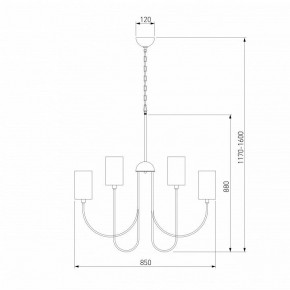 Подвесная люстра Eurosvet Abbey 60164/10 никель Smart в Челябинске - cheliabinsk.ok-mebel.com | фото 4