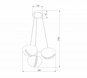 Подвесная люстра Eurosvet Emisfero 50083/3 LED золото в Челябинске - cheliabinsk.ok-mebel.com | фото 6