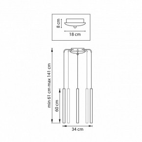 Подвесная люстра Lightstar Tubo L5T747337 в Челябинске - cheliabinsk.ok-mebel.com | фото 3