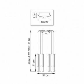 Подвесная люстра Lightstar Tubo L8T747133 в Челябинске - cheliabinsk.ok-mebel.com | фото 3