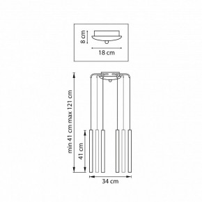 Подвесная люстра Lightstar Tubo L8T747237 в Челябинске - cheliabinsk.ok-mebel.com | фото 3