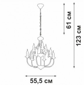 Подвесная люстра Vitaluce V1863 V1863-8/9 в Челябинске - cheliabinsk.ok-mebel.com | фото 3