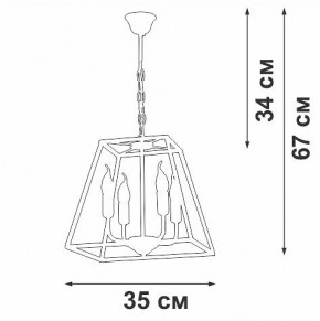 Подвесная люстра Vitaluce V4237 V4237-0/4 в Челябинске - cheliabinsk.ok-mebel.com | фото 3