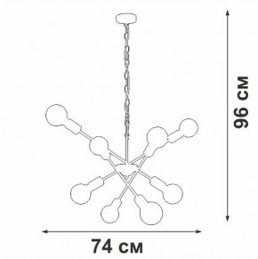 Подвесная люстра Vitaluce V4750 V4750-1/8 в Челябинске - cheliabinsk.ok-mebel.com | фото 2
