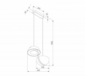 Подвесной светильник Eurosvet Emisfero 50083/2 LED золото в Челябинске - cheliabinsk.ok-mebel.com | фото 4