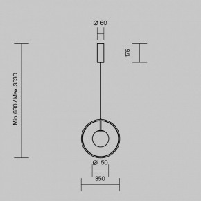 Подвесной светильник Maytoni Paparazzi MOD407PL-L12B3K1 в Челябинске - cheliabinsk.ok-mebel.com | фото 2