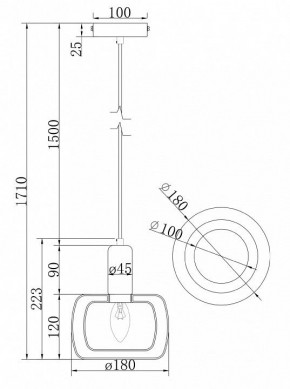 Подвесной светильник Maytoni Vision MOD411PL-01G в Челябинске - cheliabinsk.ok-mebel.com | фото 7