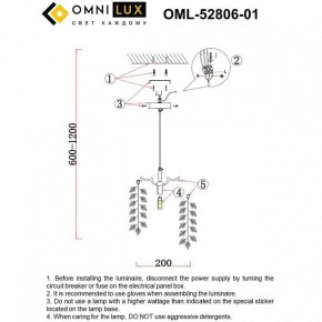 Подвесной светильник Omnilux Cavriglia OML-52806-01 в Челябинске - cheliabinsk.ok-mebel.com | фото 9