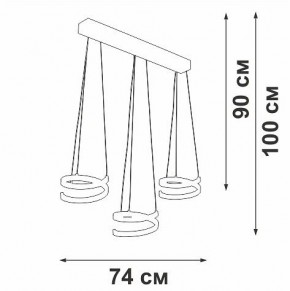 Подвесной светильник Vitaluce V3047 V3047-1/3S в Челябинске - cheliabinsk.ok-mebel.com | фото 4