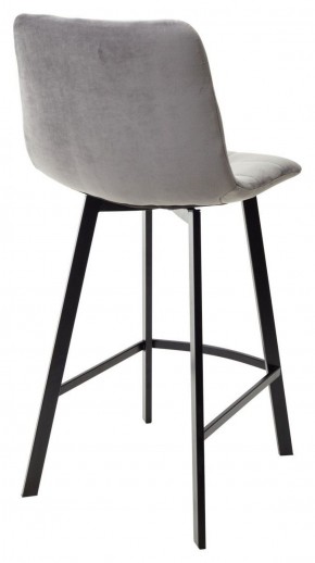 Полубарный стул CHILLI-QB SQUARE светло-серый #26, велюр / черный каркас (H=66cm) М-City в Челябинске - cheliabinsk.ok-mebel.com | фото 4