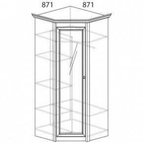 Шкаф угловой №641 "Флоренция" Фасад глухой (угол 871*871) Дуб оксфорд в Челябинске - cheliabinsk.ok-mebel.com | фото 2