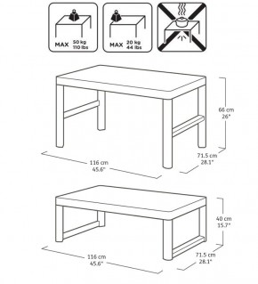 Раскладной стол Лион с регулируемой высотой столешницы (Lyon rattan table) графит (h400/650) в Челябинске - cheliabinsk.ok-mebel.com | фото 3