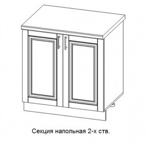 Секция напольная 2-х ств. "Верона" со столешницей (800) в Челябинске - cheliabinsk.ok-mebel.com | фото