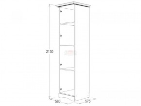 Шкаф 1-но дверный для белья Ольга 1Н в Челябинске - cheliabinsk.ok-mebel.com | фото 2