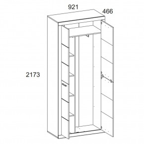 Шкаф 2D OSKAR , цвет дуб Санремо в Челябинске - cheliabinsk.ok-mebel.com | фото 4