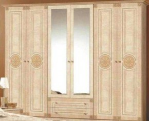 Шкаф 6-и дверный с зеркалами (02.146) Рома (беж) в Челябинске - cheliabinsk.ok-mebel.com | фото