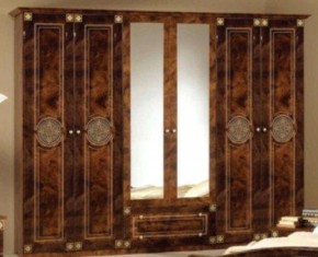 Шкаф 6-и дверный с зеркалами (02.146) Рома (орех) в Челябинске - cheliabinsk.ok-mebel.com | фото