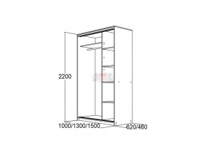 МИРАЖ 10.2 (620) Шкаф для платья и белья в Челябинске - cheliabinsk.ok-mebel.com | фото 2