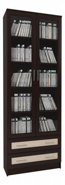Шкаф книжный Мебелайн-35 в Челябинске - cheliabinsk.ok-mebel.com | фото