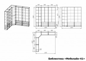 Шкаф книжный Мебелайн-41 в Челябинске - cheliabinsk.ok-mebel.com | фото 3