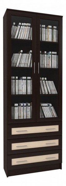 Шкаф книжный Мебелайн-51 в Челябинске - cheliabinsk.ok-mebel.com | фото