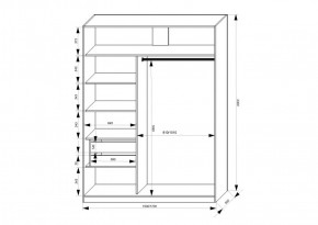 Шкаф-купе 1500 серии NEW CLASSIC K3+K3+B2+PL1 (2 ящика+1 штанга) профиль «Капучино» в Челябинске - cheliabinsk.ok-mebel.com | фото 3