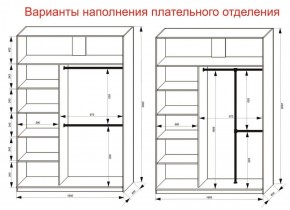 Шкаф-купе 1600 серии SOFT D6+D6+B2+PL3 (2 ящика+2штанги) профиль «Капучино» в Челябинске - cheliabinsk.ok-mebel.com | фото 7