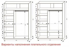 Шкаф-купе 1600 серии SOFT D6+D6+B2+PL3 (2 ящика+2штанги) профиль «Капучино» в Челябинске - cheliabinsk.ok-mebel.com | фото 8