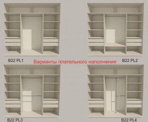 Шкаф-купе 2100 серии SOFT D2+D7+D3+B22+PL2 (по 2 ящика лев/прав+1штанга+1полка) профиль «Графит» в Челябинске - cheliabinsk.ok-mebel.com | фото 6