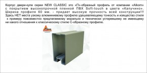 Шкаф-купе 2150 серии NEW CLASSIC K6Z+K1+K6+B22+PL1 (по 2 ящика лев/прав+1 штанга) профиль «Капучино» в Челябинске - cheliabinsk.ok-mebel.com | фото 17