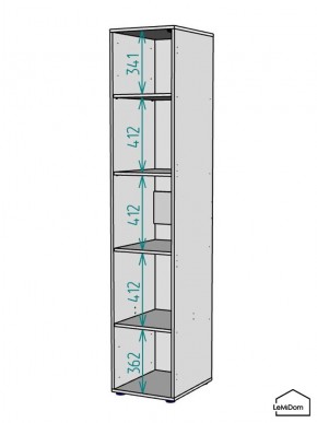 Шкаф Linnea MHR-1-2 2050х400х510 (ДВ-М 11.1.25) в Челябинске - cheliabinsk.ok-mebel.com | фото 3