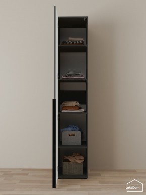 Шкаф Linnea MHR-1-2 2050х400х510 (Графит-М 11.1.25) в Челябинске - cheliabinsk.ok-mebel.com | фото 4