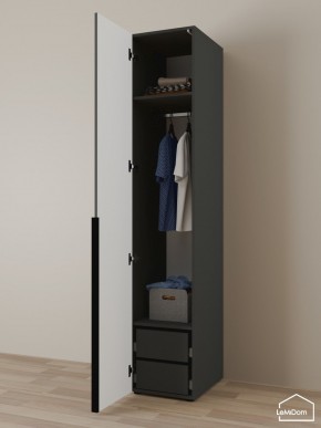 Шкаф Linnea MHR-1-3 2050х400х510 (Графит-М 11.1.25) в Челябинске - cheliabinsk.ok-mebel.com | фото 5