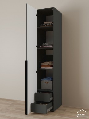 Шкаф Linnea MHR-1-4 2050х400х510 (Графит-М 11.1.25) в Челябинске - cheliabinsk.ok-mebel.com | фото 6