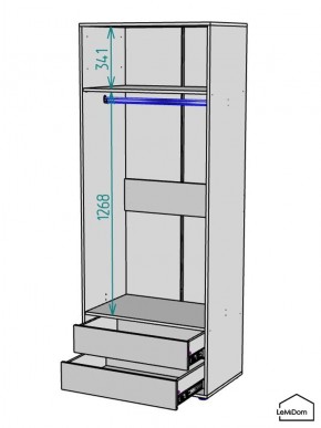 Шкаф Linnea MHR-2-3 2050х800х510 (ДВ-М 11.1.25) в Челябинске - cheliabinsk.ok-mebel.com | фото 3