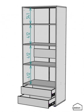 Шкаф Linnea MHR-2-4 2050х800х510 (ДВ-М 11.1.25) в Челябинске - cheliabinsk.ok-mebel.com | фото 3