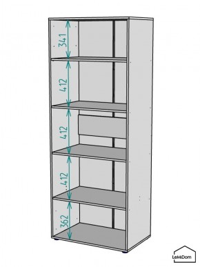 Шкаф Linnea MHR-2PO-2 2050х800х510 (Белый-М 11.1.2) в Челябинске - cheliabinsk.ok-mebel.com | фото 3
