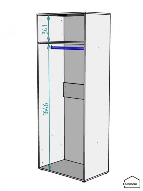 Шкаф Linnea MHR-2PO 2050х800х510 (Белый-М 11.1.2) в Челябинске - cheliabinsk.ok-mebel.com | фото 3
