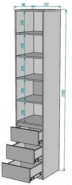 Шкаф Мальта H159 в Челябинске - cheliabinsk.ok-mebel.com | фото 2