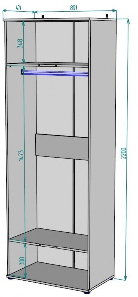 Шкаф Ольга H58 в Челябинске - cheliabinsk.ok-mebel.com | фото 2