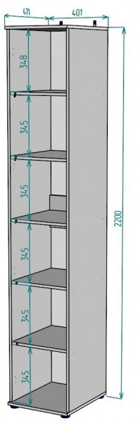 Шкаф Ольга H59 в Челябинске - cheliabinsk.ok-mebel.com | фото 2