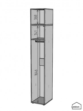 Шкаф с антресолью Linnea MHR-1A-1 2450х400х510 (ДВ-М 11.1.25) в Челябинске - cheliabinsk.ok-mebel.com | фото 3
