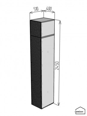 Шкаф с антресолью Linnea MHR-1A-2 2450х400х510 (ДВ-М 11.1.25) в Челябинске - cheliabinsk.ok-mebel.com | фото 2