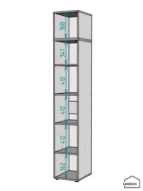 Шкаф с антресолью Linnea MHR-1A-2 2450х400х510 (ДВ-М 11.1.25) в Челябинске - cheliabinsk.ok-mebel.com | фото 3